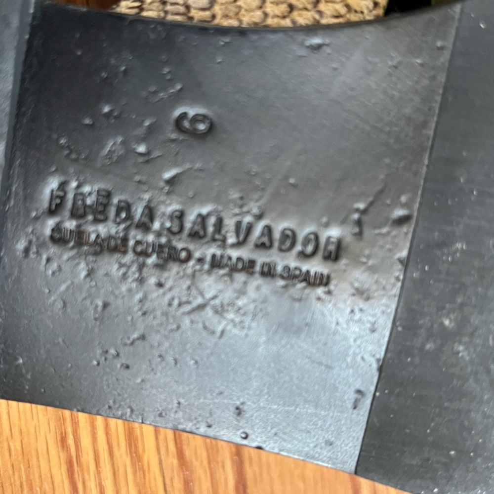 Freda Salvador Olive Green Multi-Texture Slide Sandals - Picture 6 of 8